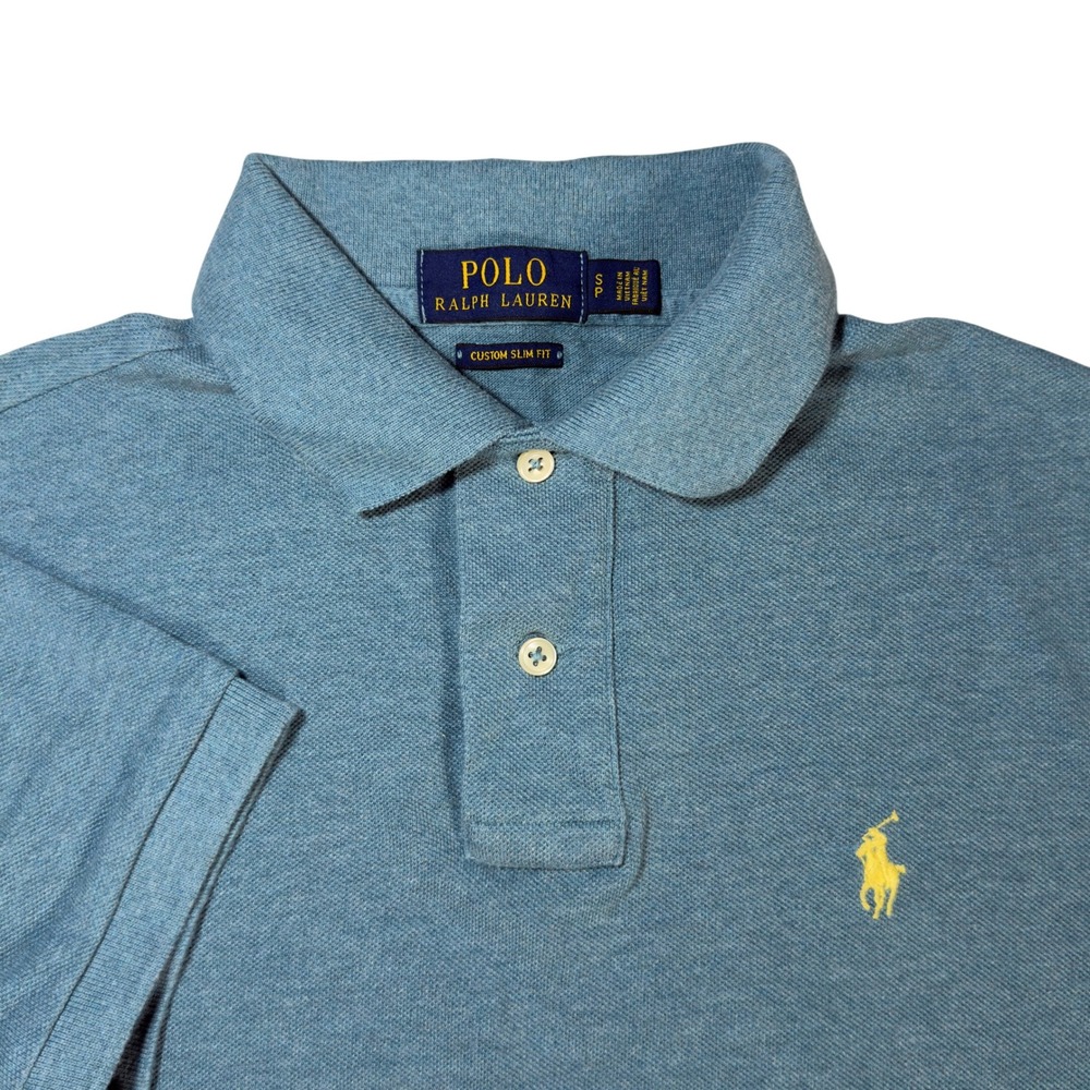 Polo Ralph Lauren Polo Shirt Kids Small‎ Blue Excellent Custom Slim Fit Cotton